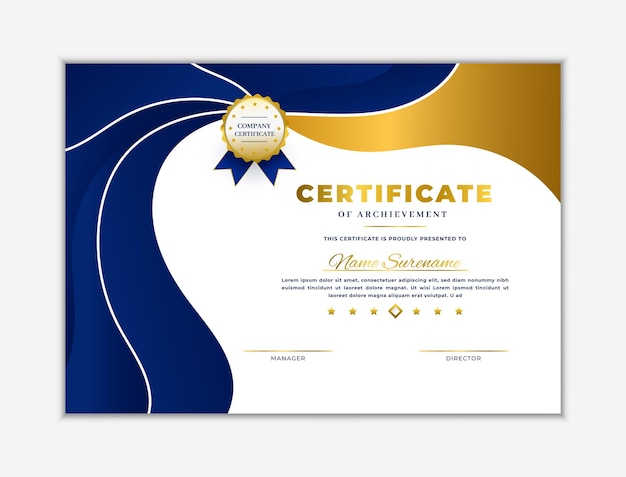 Diseño de plantilla de certificado
