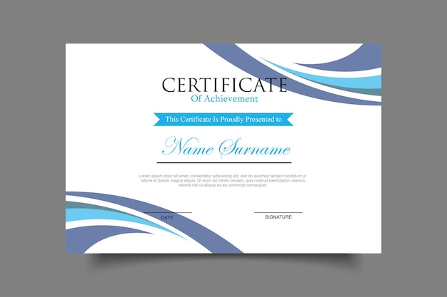 diseño de la plantilla de certificado