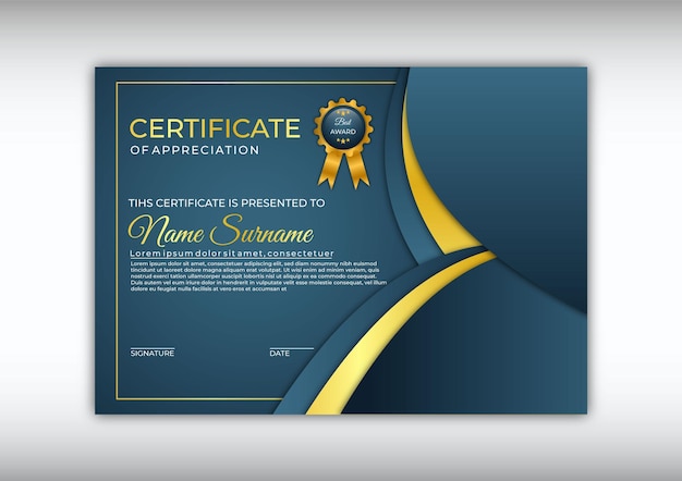 Diseño de plantilla de certificado