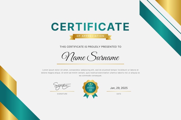 Diseño de plantilla de certificado