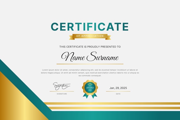 Diseño de plantilla de certificado