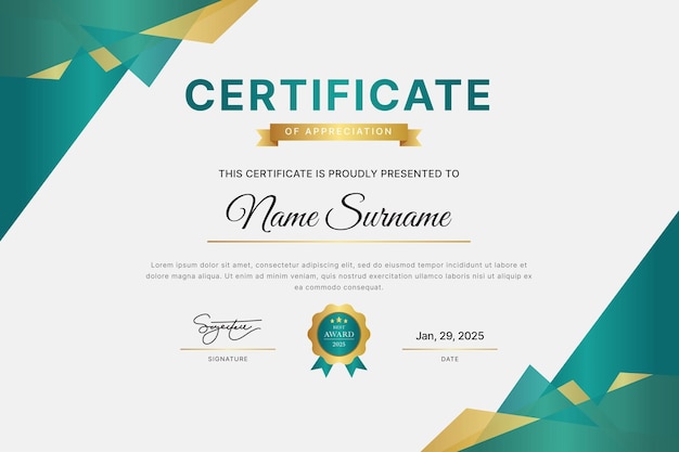 Diseño de plantilla de certificado
