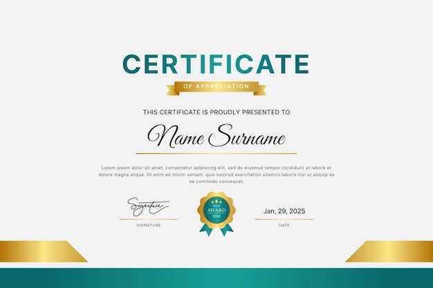 Diseño de plantilla de certificado