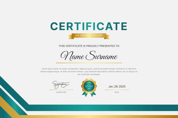 Diseño de plantilla de certificado