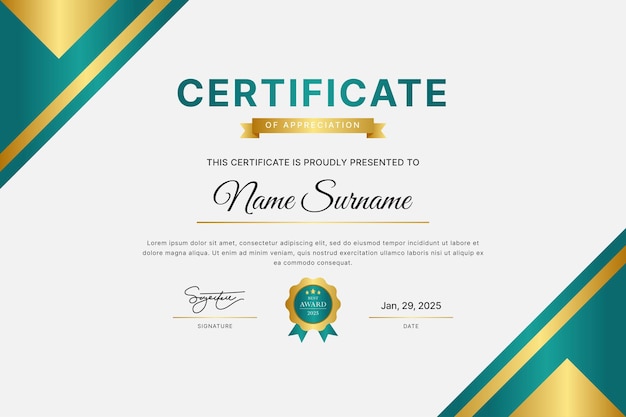 Diseño de plantilla de certificado