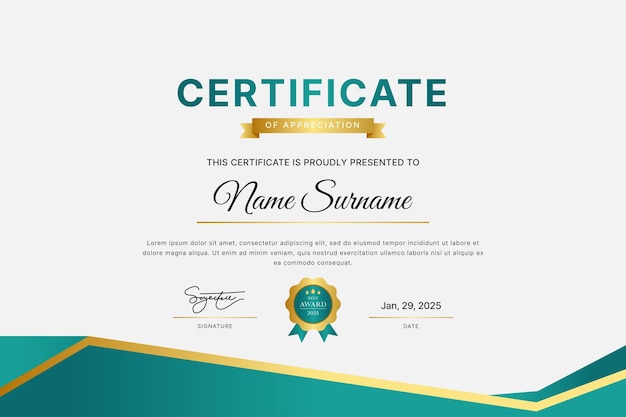 Diseño de plantilla de certificado