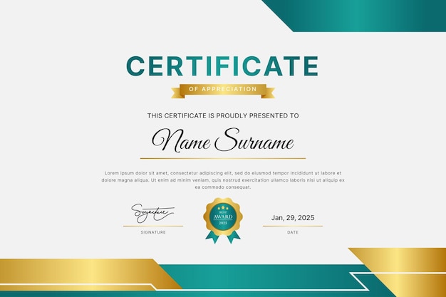 Diseño de plantilla de certificado