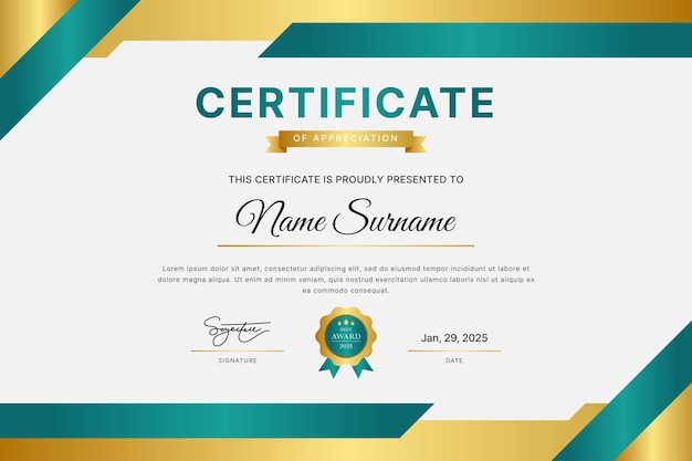 Diseño de plantilla de certificado