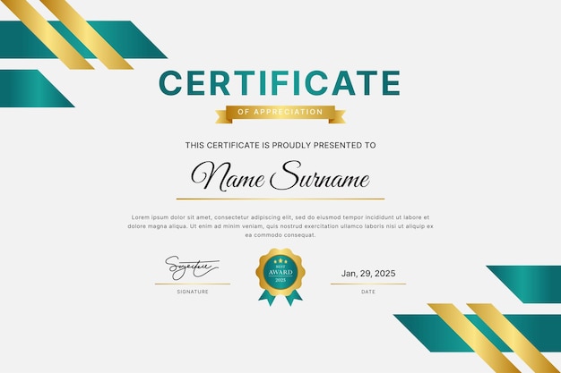 Diseño de plantilla de certificado