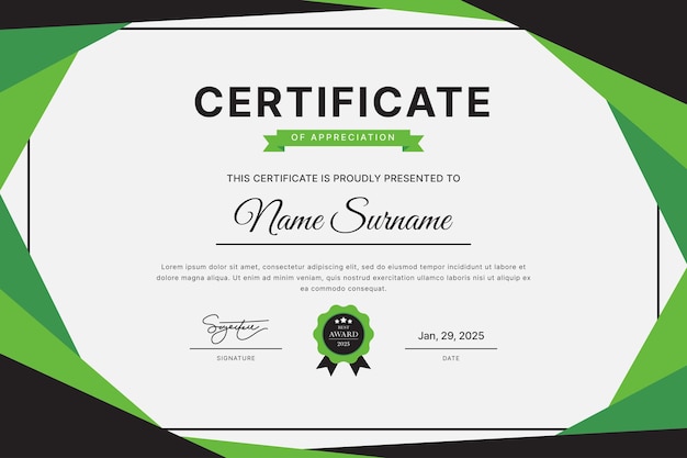 Diseño de plantilla de certificado