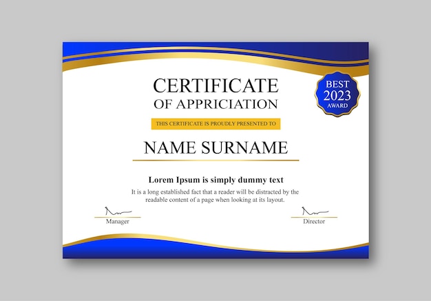 Diseño de plantilla de certificado