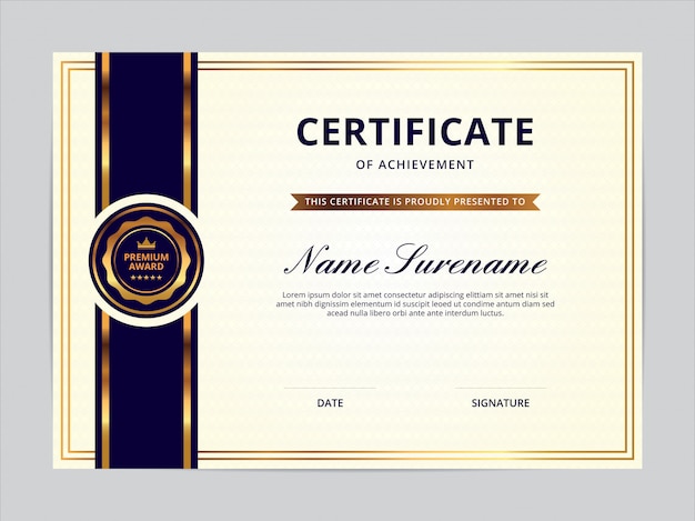 Diseño de plantilla de certificado