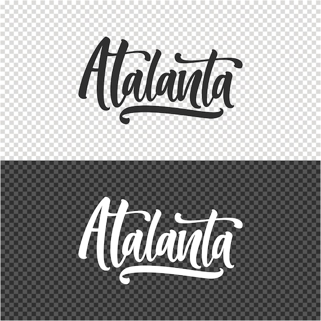 diseño de plantilla de clipart de letras de atalanta