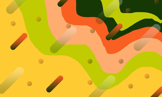 Diseño de plantilla colorida con colores degradados Diseño con forma líquida