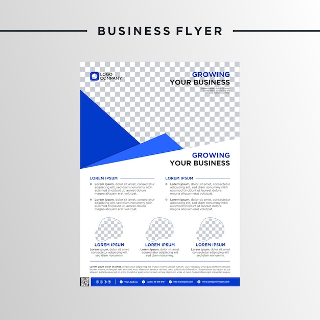 Diseño de plantilla corporativa abstracta de volante de negocios para empresa de informe anual