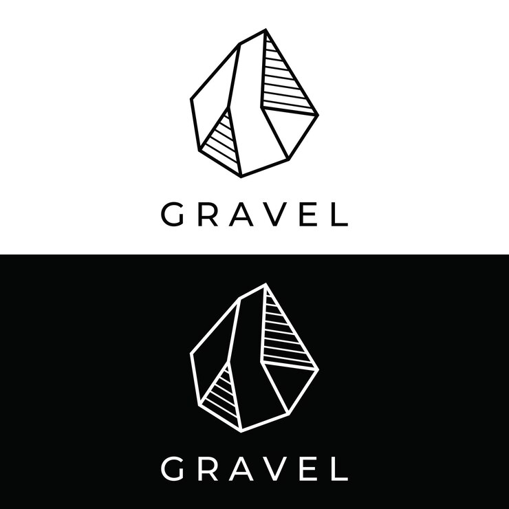 Vector diseño de plantilla creativa de logotipo abstracto de silueta de piedra natural con logotipo de contorno para símbolo de empresa comercial