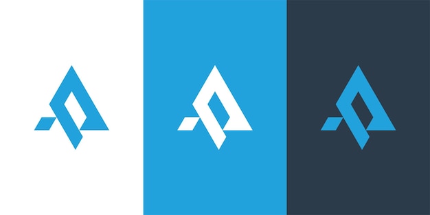 Diseño de plantilla creativa de logotipo inicial AP PA
