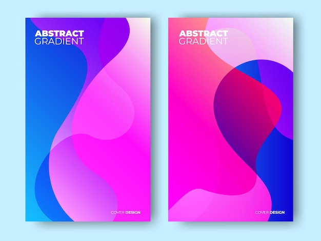 diseño de plantilla de cubierta de gradiente colorido abstracto