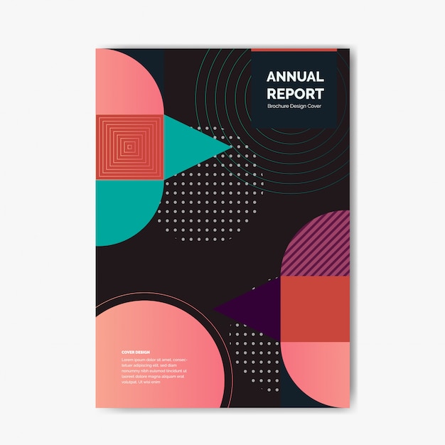 Diseño de plantilla de cubierta de informe anual científico