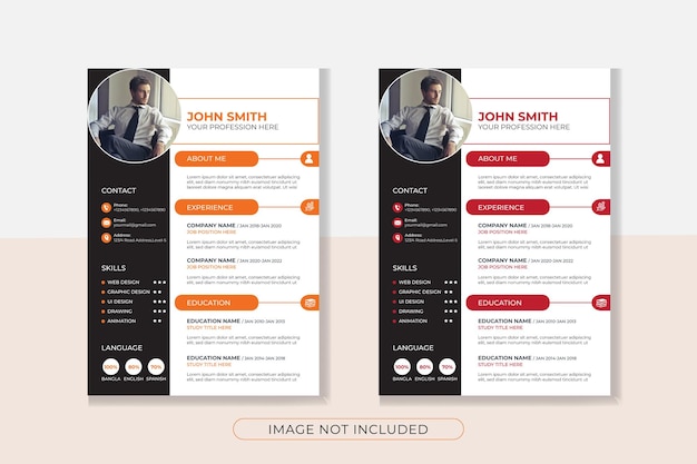 Diseño de plantilla de CV o curriculum vitae profesional