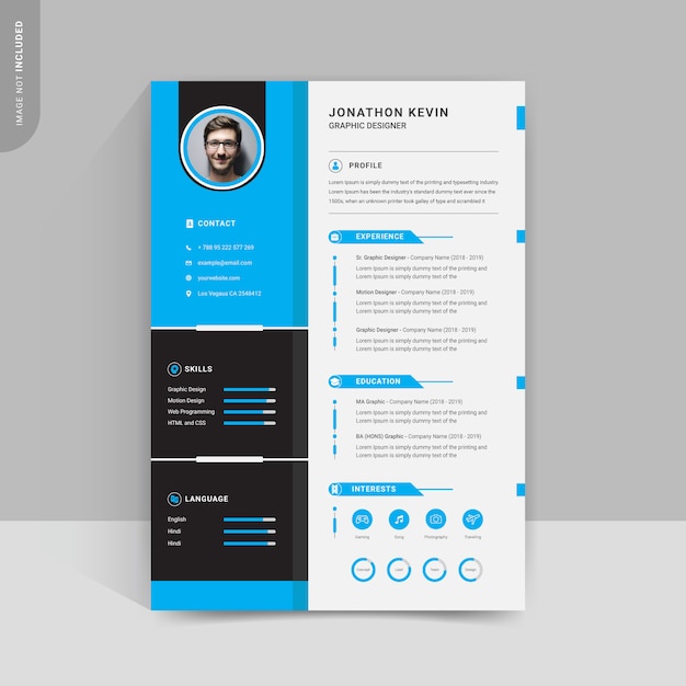 Diseño de plantilla de CV profesional