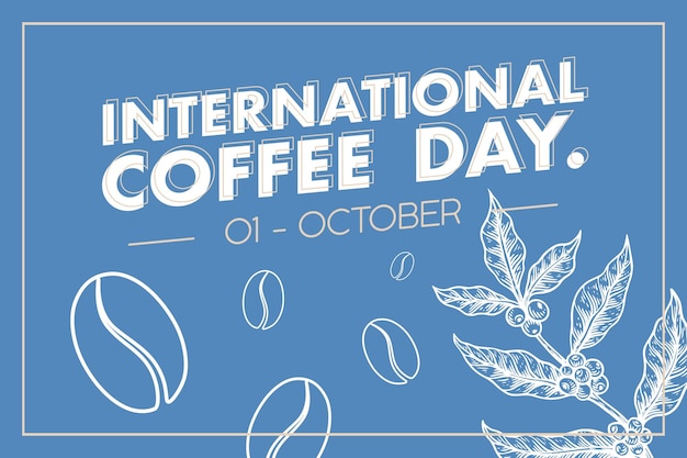 Diseño de plantilla del día internacional del café