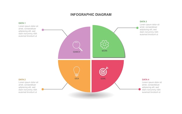 Diseño de plantilla de diagrama infográfico