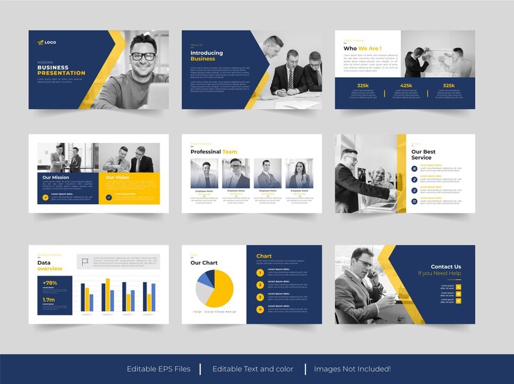 Vector diseño de plantilla de diapositiva de presentación empresarial y corporativa