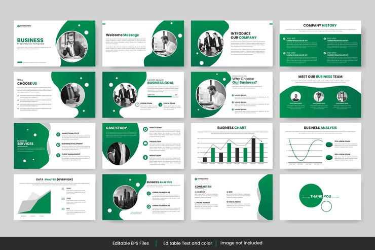Vector diseño de plantilla de diapositivas de presentación de powerpoint de negocios vectoriales plantilla de diseño de negocios minimalista