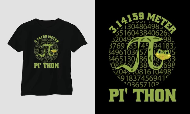 Vector diseño de plantilla de diseño de camiseta de tipografía especial pi day con pi, matemáticas, etc.
