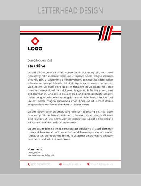 Diseño de plantilla de diseño de membrete empresarial corporativo y profesional.