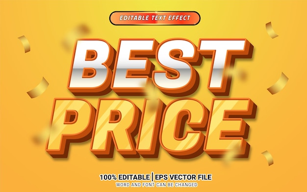 Diseño de plantilla editable de efecto de texto 3d al mejor precio para medios de titulares de promoción publicitaria