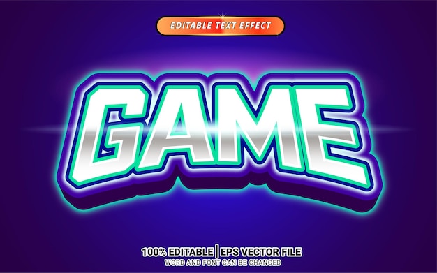 Diseño de plantilla de efecto de texto 3d del logotipo de esport del juego