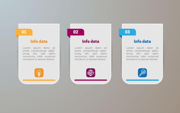 Diseño de plantilla de elemento de infografía empresarial vectorial