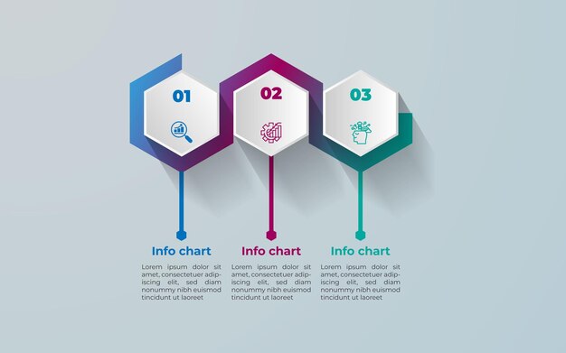 Diseño de plantilla de elemento de infografía empresarial vectorial