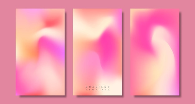 Diseño de plantilla de estilo degradado de malla, bueno para historias de redes sociales y plantilla de banner