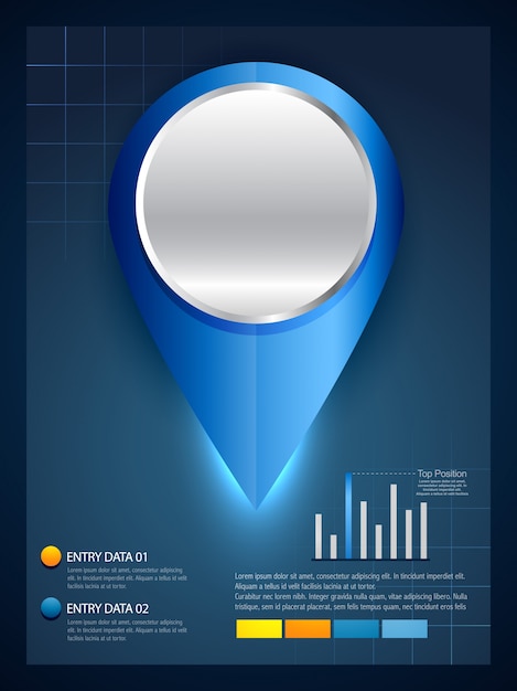 Vector diseño de plantilla con estilo infografía