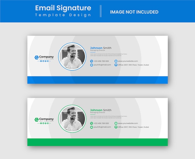 Diseño de plantilla de firma de correo electrónico creativo