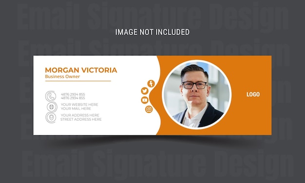 Diseño de plantilla de firma de correo electrónico empresarial moderno y creativo o pie de página de correo electrónico y Facebook