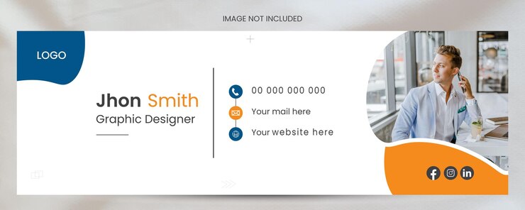 Diseño de plantilla de firma de correo electrónico o banner corporativo.