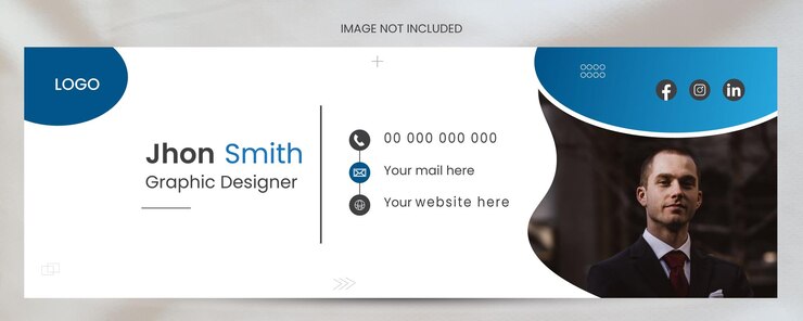 Diseño de plantilla de firma de correo electrónico o banner corporativo.