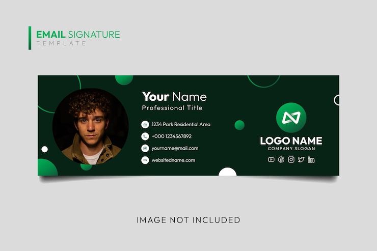 Diseño de plantilla de firma de correo electrónico profesional