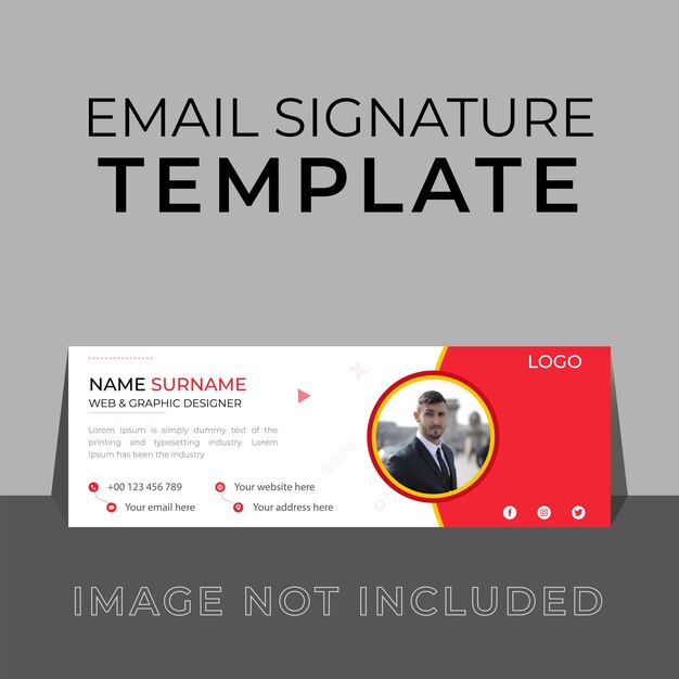 Diseño de plantilla de firma de correo electrónico