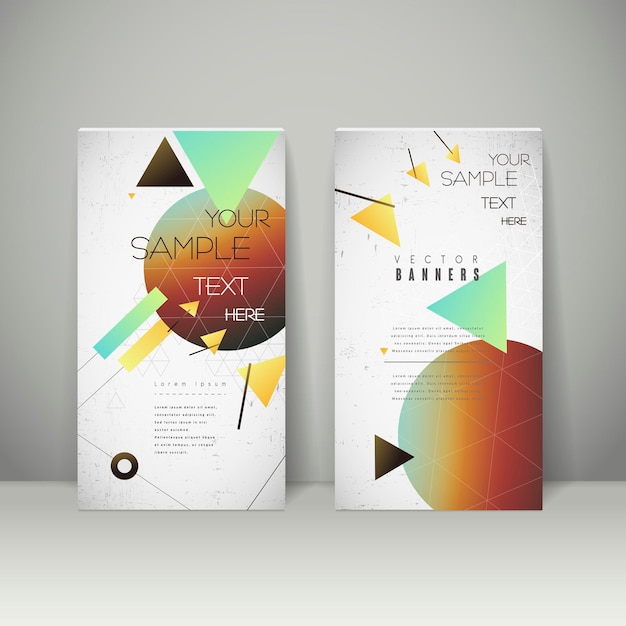 Diseño de plantilla de folleto de banner geométrico