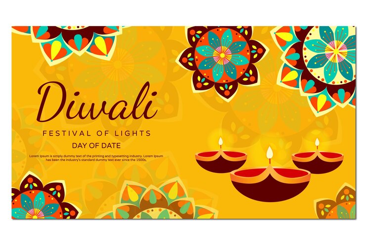 Diseño de plantilla de folleto de cartel especial de Diwali