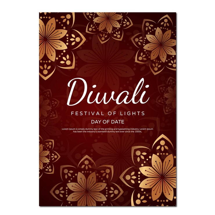 Diseño de plantilla de folleto de cartel especial de Diwali