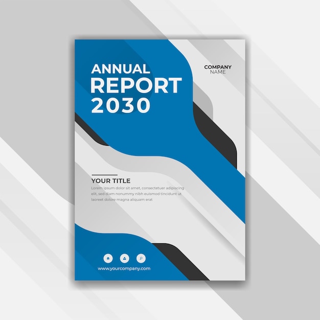 Diseño de plantilla de folleto comercial de informe anual simple