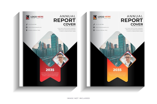 Diseño de plantilla de folleto comercial moderno informe anual