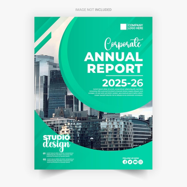 Diseño de plantilla de folleto comercial moderno informe anual