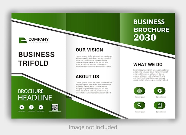 Diseño de plantilla de folleto comercial tríptico